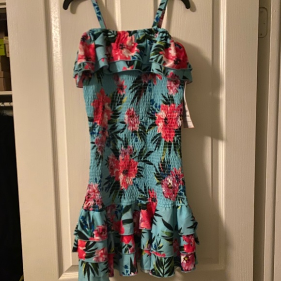 RARE EDITIONS - TROPICAL SMOCKED NECK - Picture 4 of 8